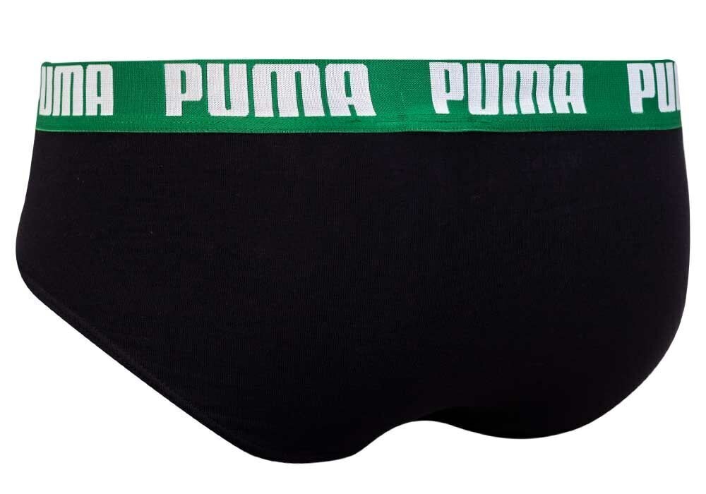 Vyriškos trumpikės Puma, 2 poros, juodos/žalios spalvos 889 100 18 41271 kaina ir informacija | Trumpikės | pigu.lt