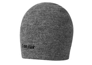 Vyriška žieminė kepurė Calvin Klein BASIC WOOL NO FOLD BEANIE GREY K50K507444 PC9 36947 kaina ir informacija | Vyriški šalikai, kepurės, pirštinės | pigu.lt