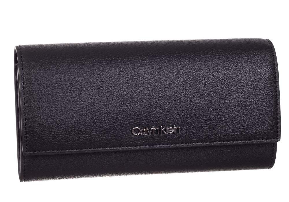 Moteriška piniginė Calvin Klein TRIFOLD LG JUODA K60K607453 BAX 36726 kaina ir informacija | Piniginės, kortelių dėklai moterims | pigu.lt