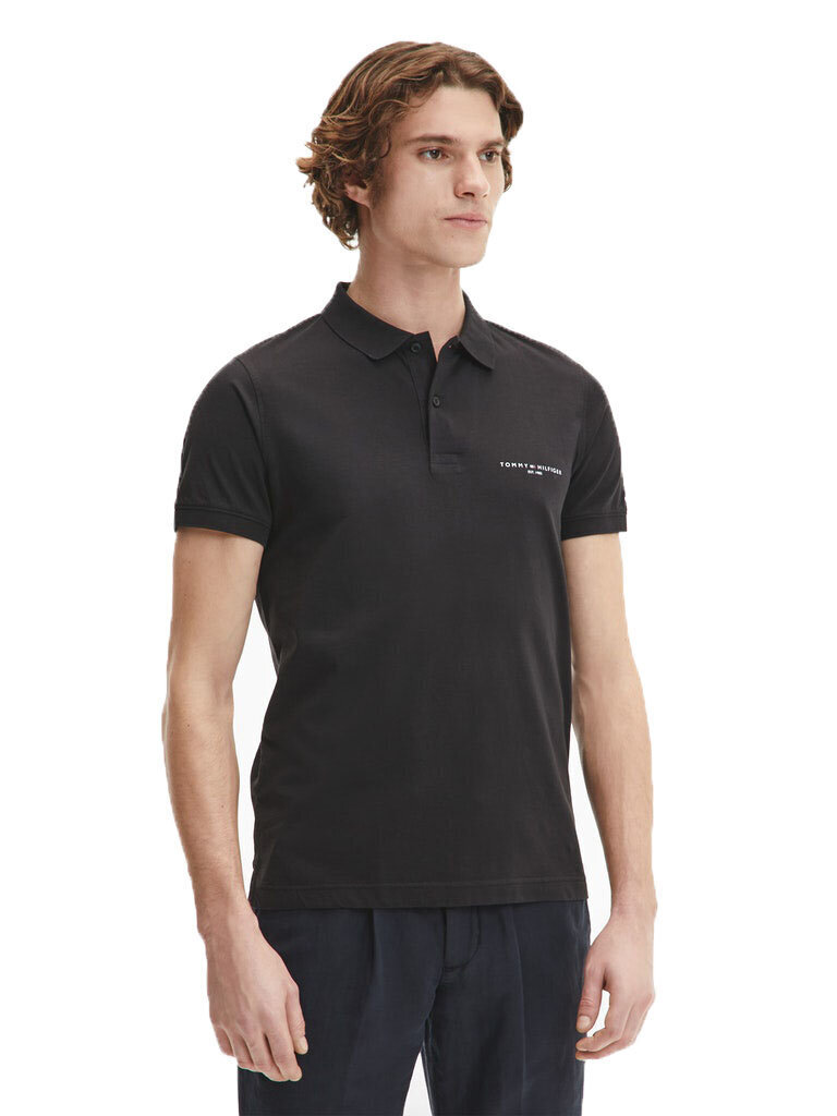 Vyriški POLO marškinėliai Tommy Hilfiger CLEAN JERSEY SLIM POLO, juodos spalvos MW0MW18282 BDS 38357 цена и информация | Vyriški marškinėliai | pigu.lt