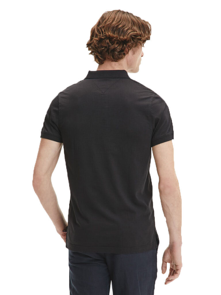Vyriški POLO marškinėliai Tommy Hilfiger CLEAN JERSEY SLIM POLO, juodos spalvos MW0MW18282 BDS 38357 цена и информация | Vyriški marškinėliai | pigu.lt