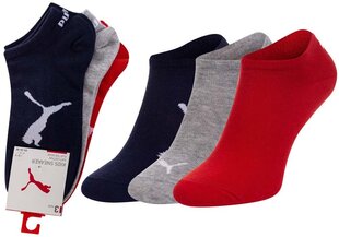 Детские носки PUMA, 3 пары, серые/красные/темно-синие 907960 05 38963 цена и информация | Носки, колготки для мальчиков | pigu.lt