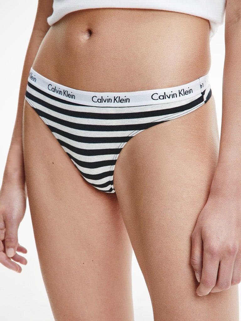 Moteriškos kelnaitės-stringai Calvin Klein THONG 0000D1617E W1F 38479 kaina ir informacija | Kelnaitės | pigu.lt