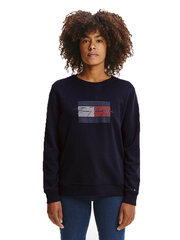 Женская толстовка Tommy Hilfiger REGULAR FLAG C-NK, темно-синяя WW0WW31735 DW5 38980 цена и информация | Свитера женские | pigu.lt