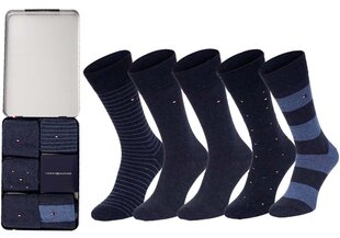 Vyriškos kojinės Tommy Hilfiger, 5 poros, tamsiai mėlynos 701210550 003 39672 kaina ir informacija | Vyriškos kojinės | pigu.lt