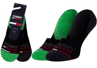 Мужские носки TOMMY HILFIGER, 2 пары, зеленые/черные 100000403 012 39903 цена и информация | Мужские носки | pigu.lt