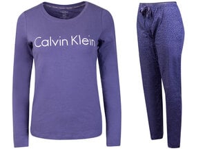 Moteriška pižama Calvin Klein L / S PANT SET, violetinė 000QS6350E W6L 39583 L kaina ir informacija | Naktiniai, pižamos moterims | pigu.lt