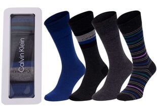 Vyriškos kojinės Calvin Klein, 4 poros, tamsiai mėlynos/ pilkos, 100004544 002 40453 kaina ir informacija | Vyriškos kojinės | pigu.lt