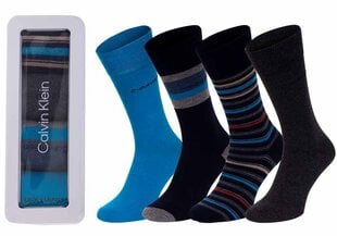Мужские носки Calvin Klein, 4 пары, серые/синие 100004544 003 39721 цена и информация | Мужские носки | pigu.lt