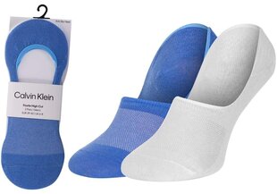 Vyriškos kojinės Calvin Klein, 2 poros, baltos / mėlynos 701218709 008 39852 kaina ir informacija | Vyriškos kojinės | pigu.lt