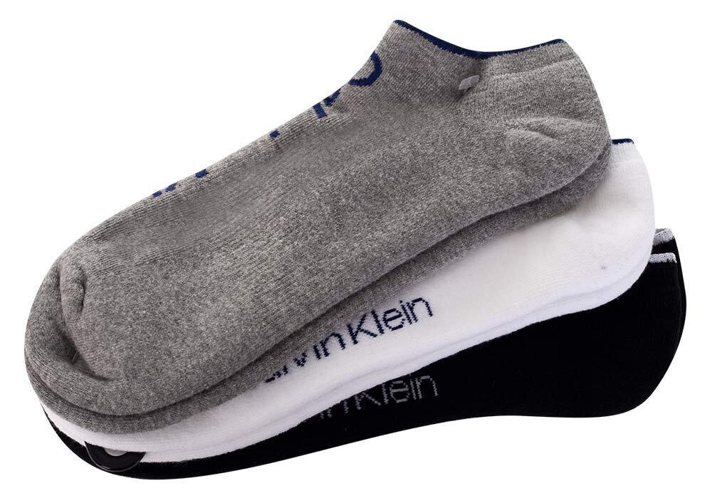 Vyriškos kojinės Calvin Klein, 3 poros, baltos/juodos/pilkos 701218724 003 39814 цена и информация | Vyriškos kojinės | pigu.lt