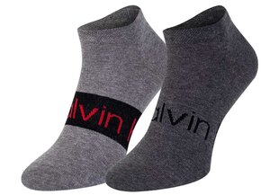 Vyriškos kojinės Calvin Klein 2 poros, pilkos, 701218712 003 39849 kaina ir informacija | Vyriškos kojinės | pigu.lt