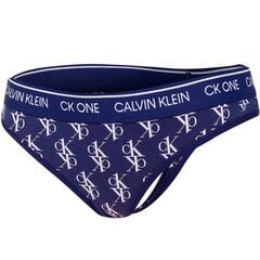 Женские трусики-стринги Calvin Klein THONG (AVERAGE), синие 000QF5733E X00 40709 цена и информация | Трусики | pigu.lt