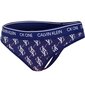 Moteriškos kelnaitės - stringai Calvin Klein THONG (AVERAGE), mėlynos 000QF5733E X00 40709 цена и информация | Kelnaitės | pigu.lt