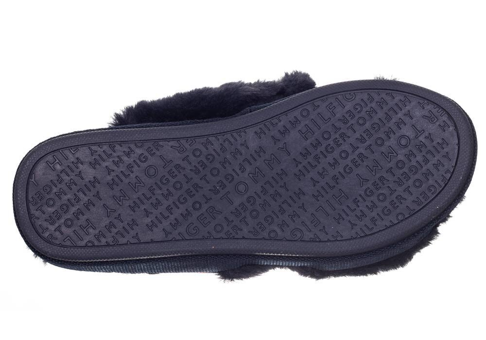 Moteriškos šlepetės Tommy Hilfiger OMMY FURRY HOME SLIPPER, tamsiai mėlynos FW0FW06314 0GY 40402 kaina ir informacija | Šlepetės moterims | pigu.lt