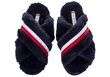 Moteriškos šlepetės Tommy Hilfiger OMMY FURRY HOME SLIPPER, tamsiai mėlynos FW0FW06314 0GY 40402 kaina ir informacija | Šlepetės moterims | pigu.lt