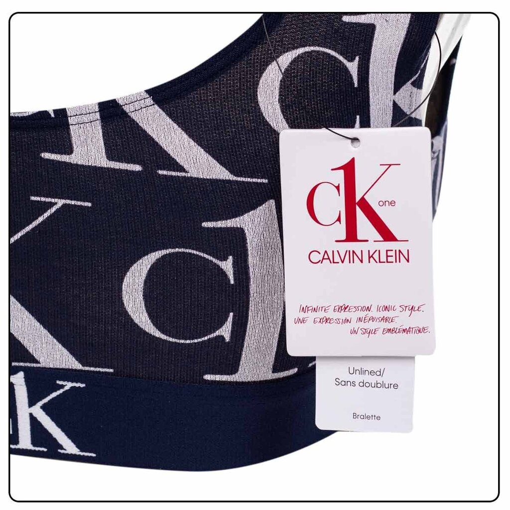 Moteriška liemenėlė Calvin Klein UNLINED BRALETTE, TAMSIAI MĖLYNA 000QF6669E V7B 40606 kaina ir informacija | Liemenėlės | pigu.lt