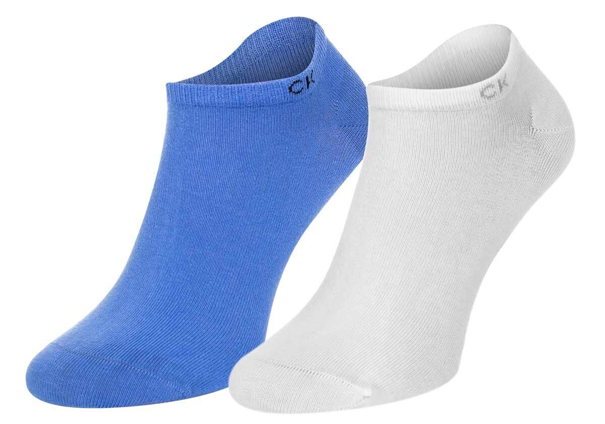 Vyriškos kojinės Calvin Klein, 2 poros, baltos / mėlynos 701218707 006 44522 kaina ir informacija | Vyriškos kojinės | pigu.lt