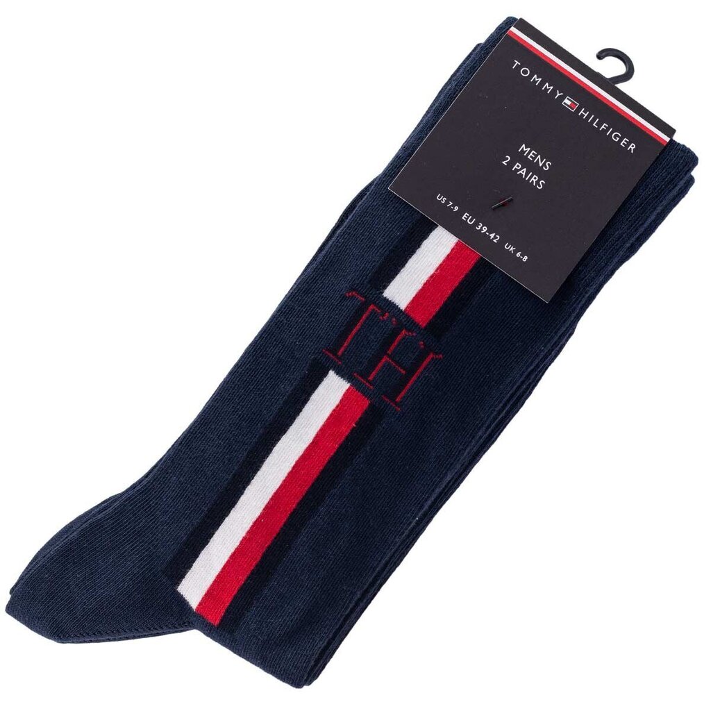 Vyriškos kojinės Tommy Hilfiger 2 poros, tamsiai mėlynos 100001492 002 40483 kaina ir informacija | Vyriškos kojinės | pigu.lt