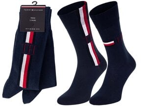 Vyriškos kojinės Tommy Hilfiger 2 poros, tamsiai mėlynos 100001492 002 40483 kaina ir informacija | Vyriškos kojinės | pigu.lt