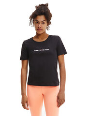 Женская футболка Tommy Hilfiger T-SHIRT REGULAR C-NK GRAPHIC TEE SS, черная S10S101016 BDS 40383 цена и информация | Женские футболки | pigu.lt
