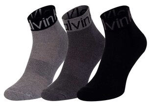Vyriškos kojinės Calvin Klein, 3 poros, juodos/pilkos 701218722 003 39822 kaina ir informacija | Vyriškos kojinės | pigu.lt
