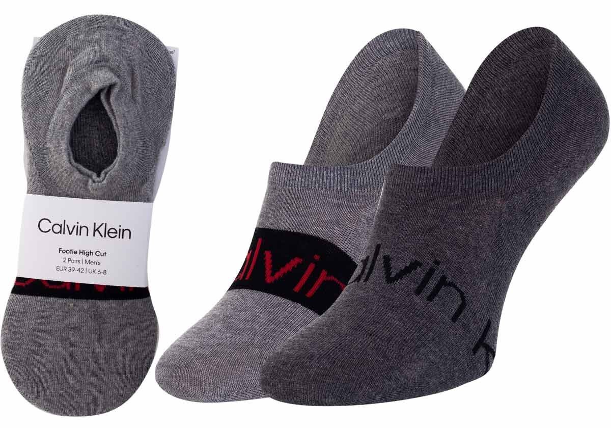 Vyriškos kojinės Calvin Klein, 2 poros, pilkos 701218713 003 39845 цена и информация | Vyriškos kojinės | pigu.lt