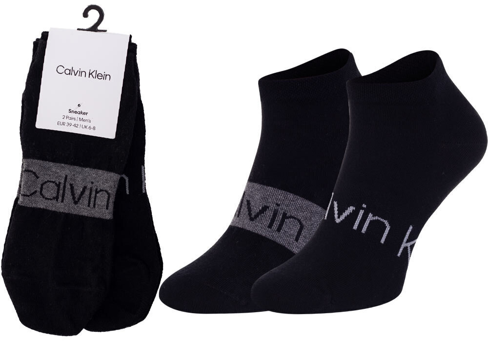 Vyriškos kojinės Calvin Klein 2 poros, juodos 701218712 002 44542 цена и информация | Vyriškos kojinės | pigu.lt