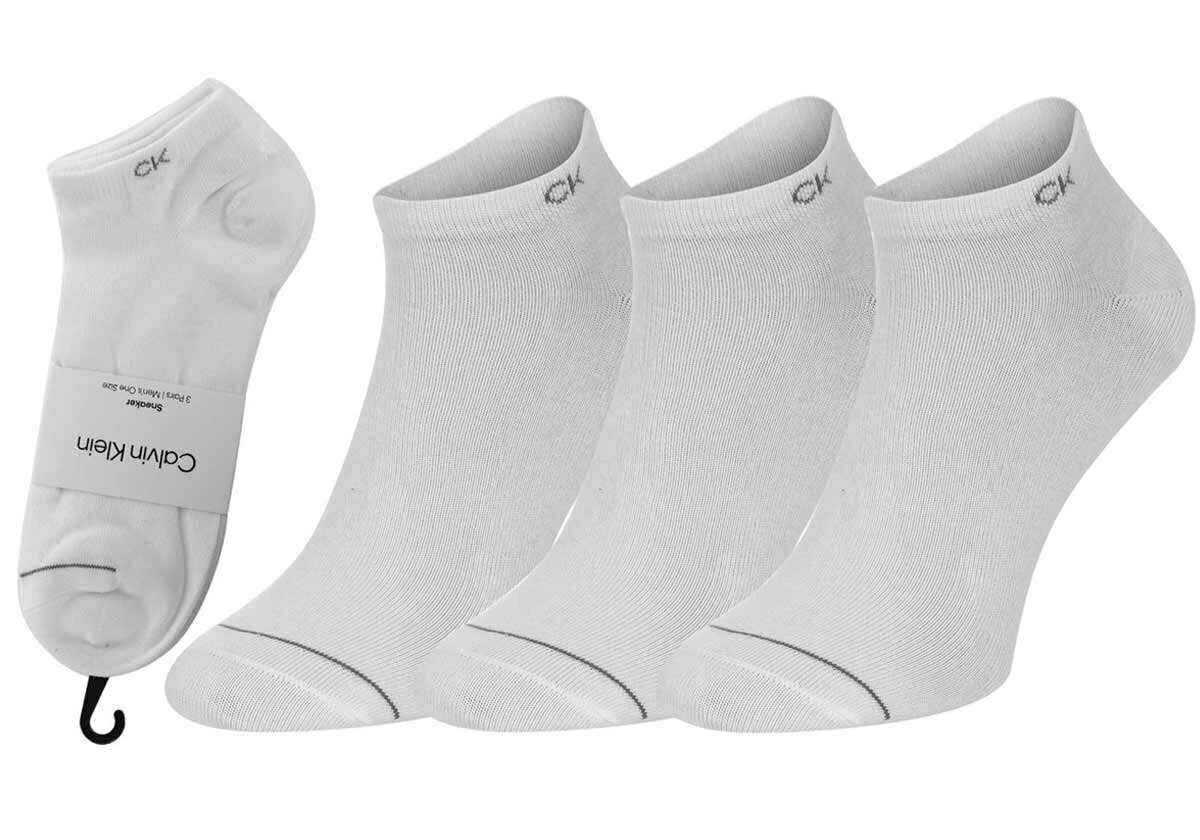 Calvin Klein vyriškos kojinės 3vnt, baltos kaina ir informacija | Vyriškos kojinės | pigu.lt