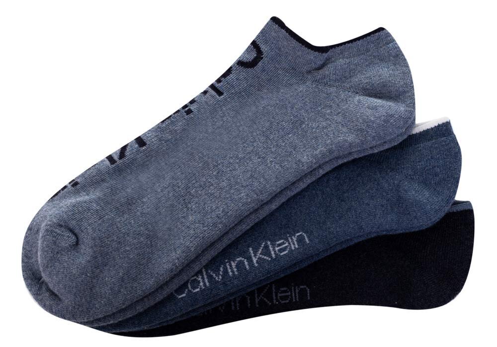 Vyriškos kojinės Calvin Klein 3 poros, mėlynos 701218724 004 39813 цена и информация | Vyriškos kojinės | pigu.lt