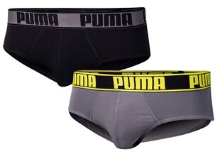 Vyriškos trumpikės Puma ACTIVE BRIEF 2 poros, pilkos/juodos 906954 02 40002 kaina ir informacija | Trumpikės | pigu.lt