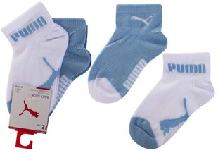 Детские носки Puma BABY MINI CATS LIFESTYLE S, белые/голубые  907962 01 41430 цена и информация | Носки, колготки для мальчиков | pigu.lt