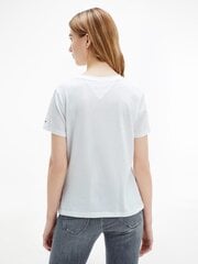 Moteriški marškinėliai Tommy Hilfiger T-SHIRT TJW REGULAR FLORAL BADGE TEE, balta DW0DW11283 YBR 40855 XXS kaina ir informacija | Marškinėliai moterims | pigu.lt