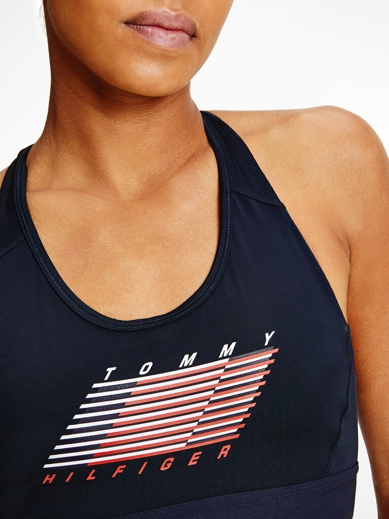 Moteriška liemenėlė Tommy Hilfiger MID INTENSITY FLAG RACER BRA, tamsiai mėlyna S10S101173 DW5 41424 цена и информация | Liemenėlės | pigu.lt