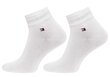 Vyriškos kojinės TOMMY HILFIGER, 2 poros, baltos/juodos spalvos 40961 kaina ir informacija | Vyriškos kojinės | pigu.lt