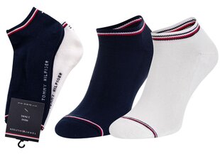 Мужские носки TOMMY HILFIGER 2 пары, белые/синие 40959 цена и информация | Мужские носки | pigu.lt