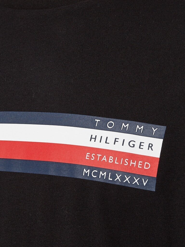 Vyriški marškinėliai Tommy Hilfiger LICED BAR LONG SLEEVE TEE, juodos spalvos MW0MW20166 BDS 41092 L kaina ir informacija | Vyriški marškinėliai | pigu.lt