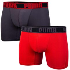 Vyriškos trumpikės Puma ACTIVE BOXER, 2 poros, pilkos/raudonos 906950 13 41583 kaina ir informacija | Trumpikės | pigu.lt