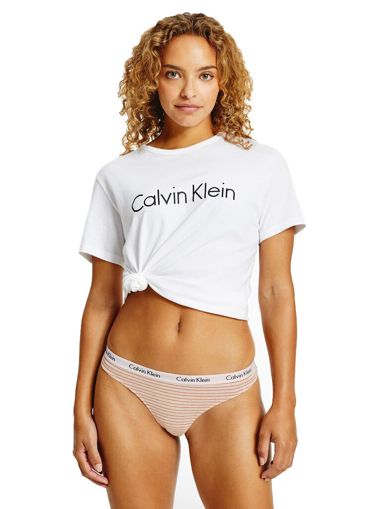 Moteriškos siaurikės Calvin Klein THONG, kreminės spalvos, 0000D1617E W1F 41794 L цена и информация | Kelnaitės | pigu.lt