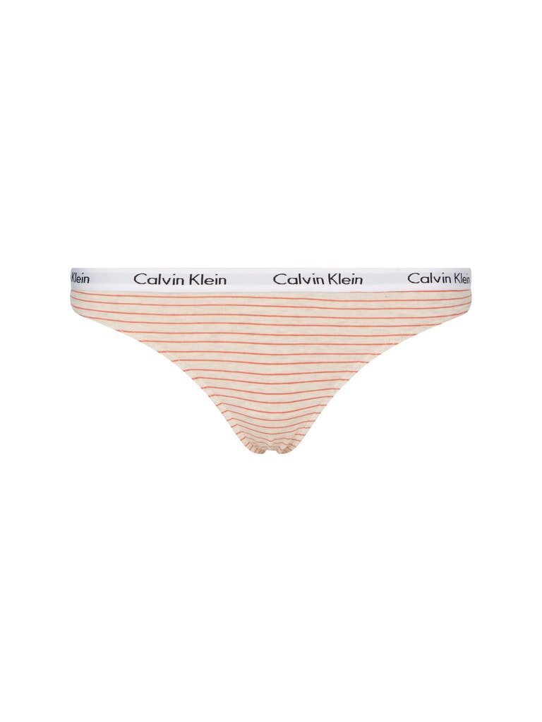 Moteriškos siaurikės Calvin Klein THONG, kreminės spalvos, 0000D1617E W1F 41794 L kaina ir informacija | Kelnaitės | pigu.lt