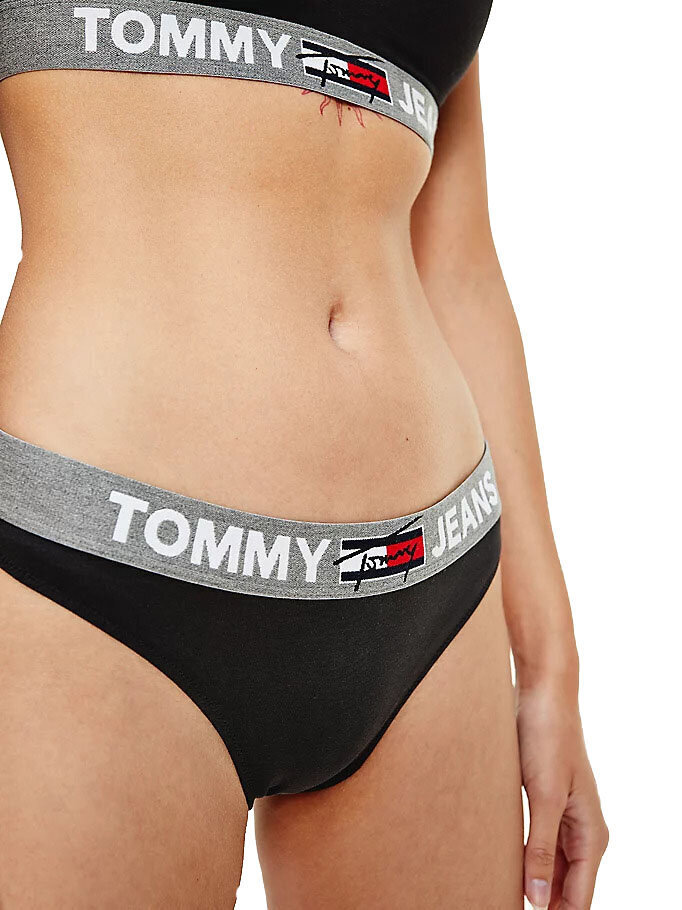 Moteriškos kelnaitės - bikini Tommy Hilfiger, juodos UW0UW02773 BDS 42225 L kaina ir informacija | Kelnaitės | pigu.lt