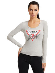 Женская футболка Guess LS CN ICON TEE, серая W2RI19J1311 LHY 42786 цена и информация | Женские блузки, рубашки | pigu.lt