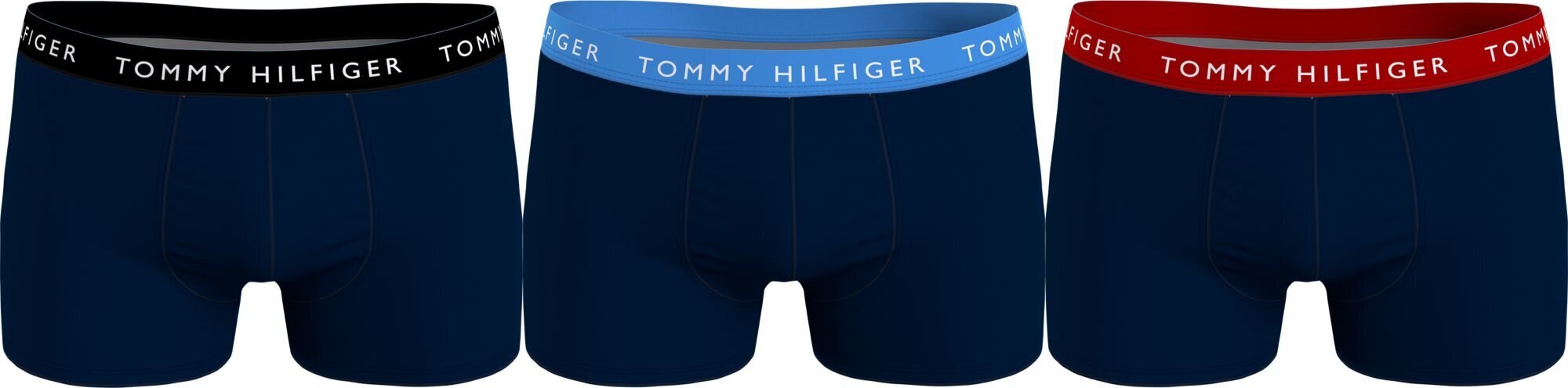 Vyriškos boksinukės Tommy Hilfiger, 3 poros, TRUNK WB TAMSIAI MĖLYNOS UM0UM02324 0SL 43387 kaina ir informacija | Trumpikės | pigu.lt