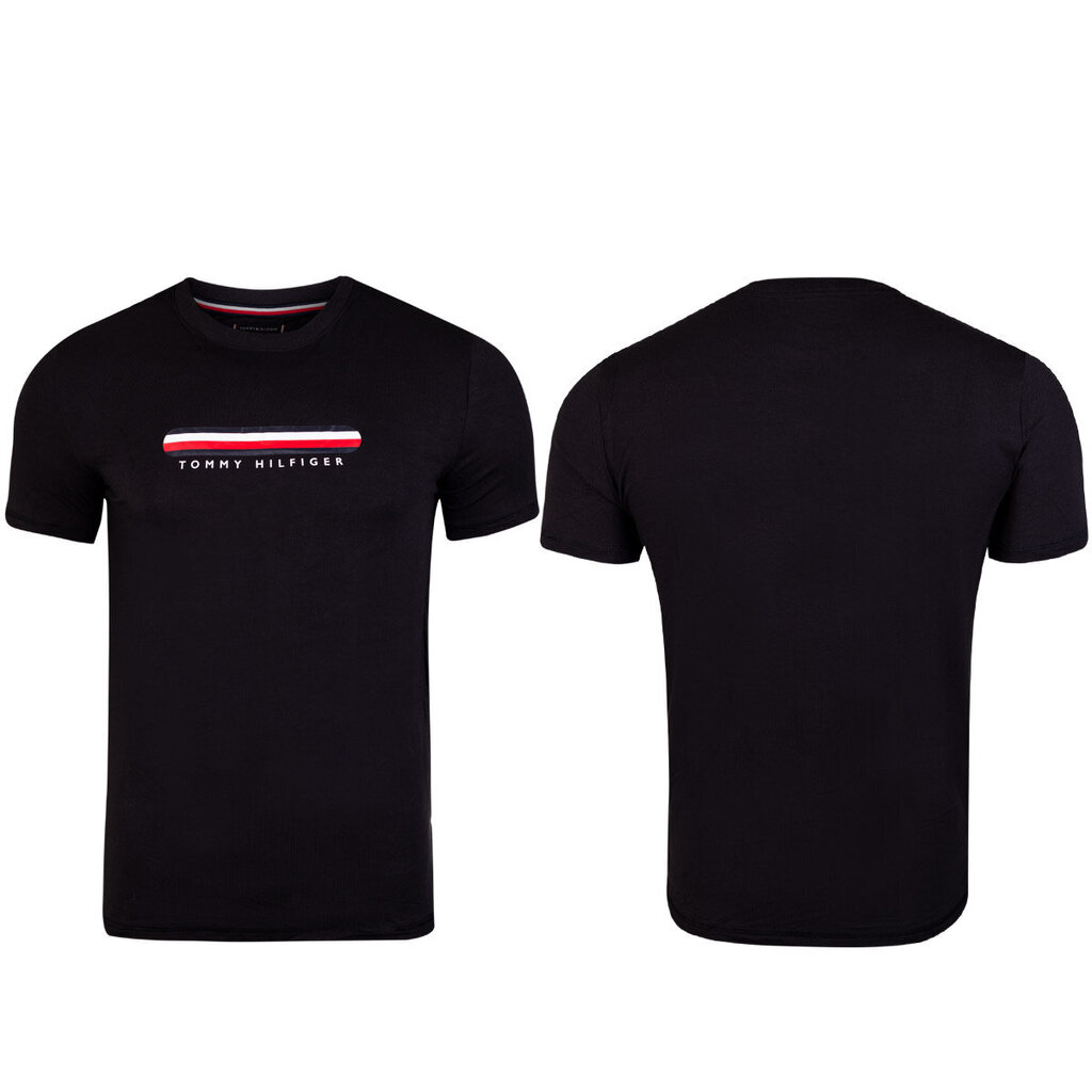Vyriški marškinėliai Tommy Hilfiger T-SHIRT CN SS TEE, juodi UM0UM02348 BDS 42070 L цена и информация | Vyriški marškinėliai | pigu.lt