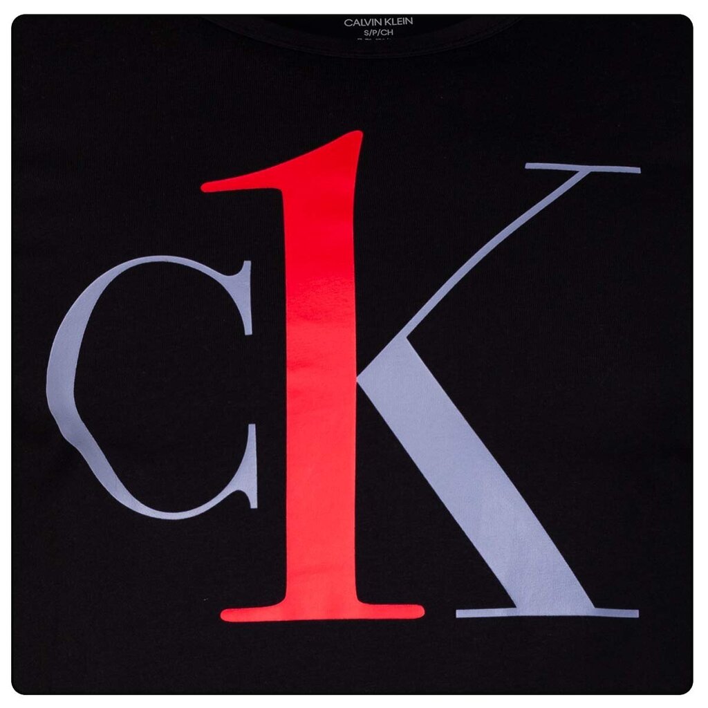 Vyriški marškinėliai Calvin Klein S/S CREW NECK, juodi, 000NM1903E WK5 42554 kaina ir informacija | Vyriški marškinėliai | pigu.lt