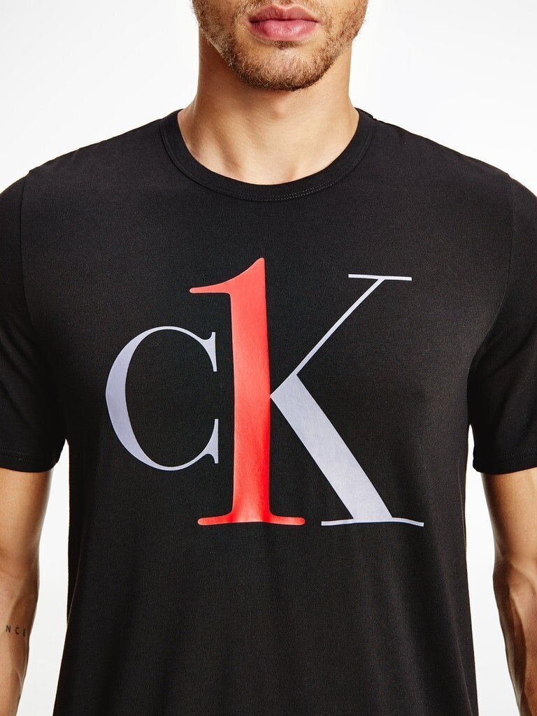 Vyriški marškinėliai Calvin Klein S/S CREW NECK, juodi, 000NM1903E WK5 42554 kaina ir informacija | Vyriški marškinėliai | pigu.lt