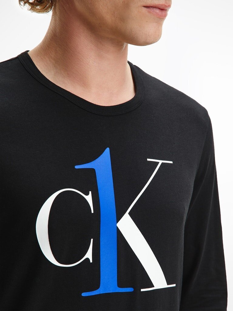 Vyriški marškinėliai Calvin Klein S/S CREW NECK L/S, juodi, 000NM2017E WK8 42547 kaina ir informacija | Vyriški marškinėliai | pigu.lt