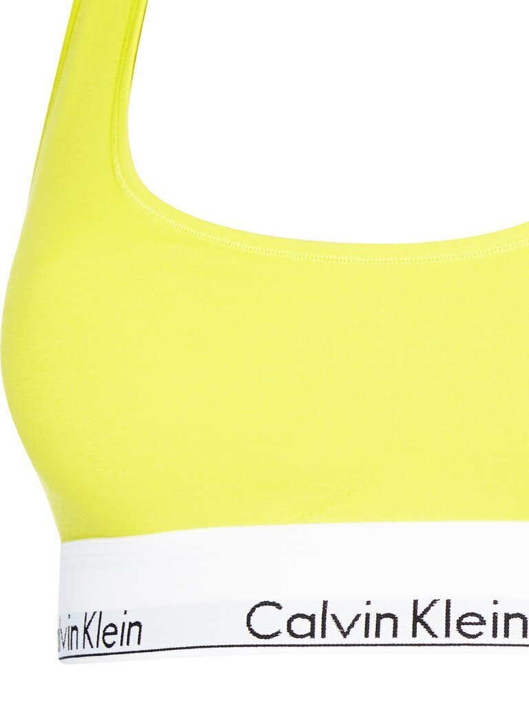 Liemenėlė Calvin Klein BRALETTE, geltona 0000F3785E ZIR 42752 цена и информация | Liemenėlės | pigu.lt