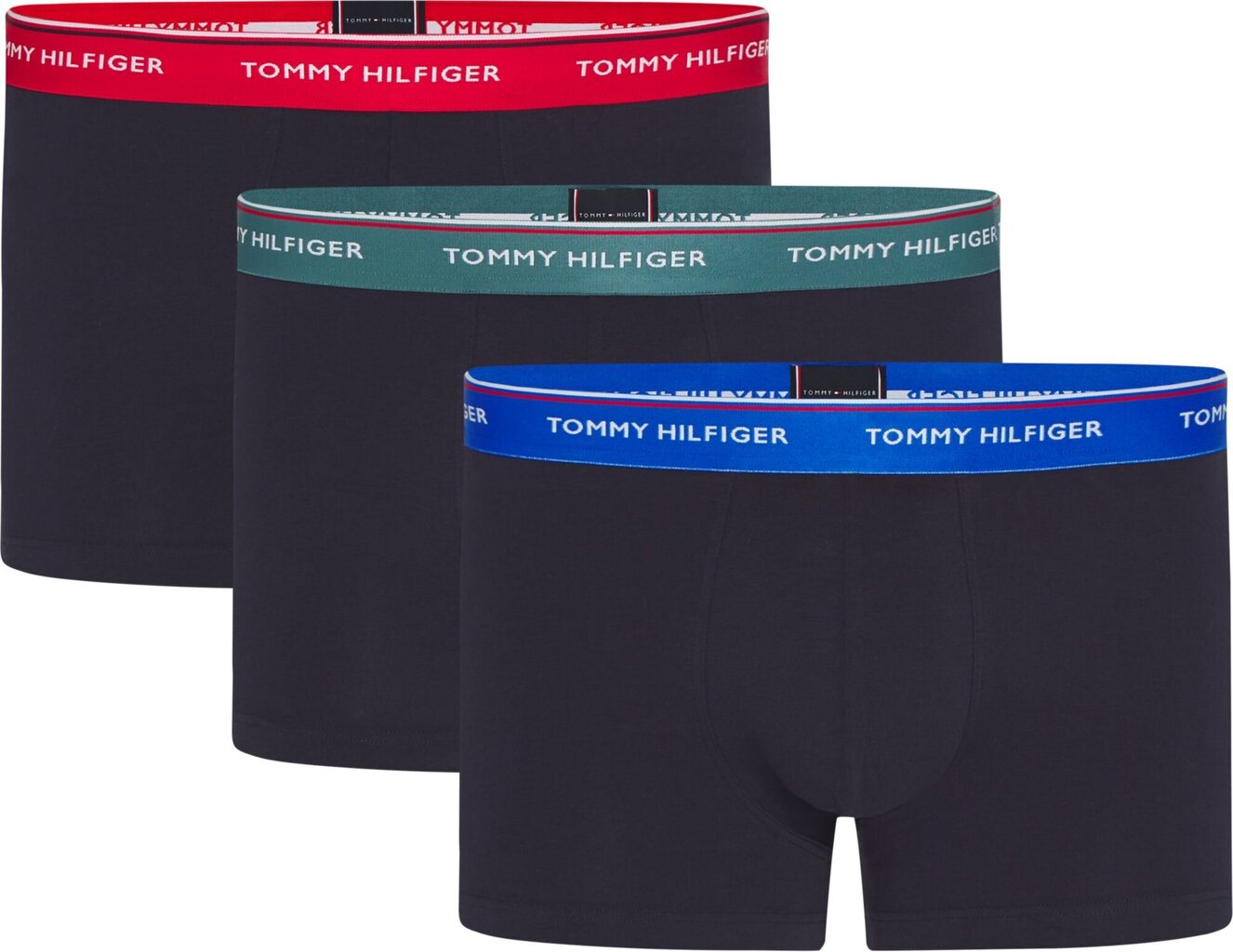 Vyriškos trumpikės TOMMY HILFIGER WB TRUNK, 3 poros, tamsiai mėlynos UM0UM01642 0SN 42529 цена и информация | Trumpikės | pigu.lt