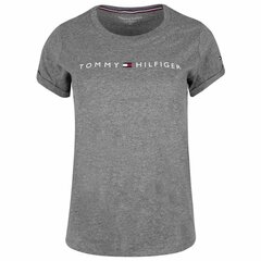 Женская футболка Tommy Hilfiger RN TEE SS LOGO, серая UW0UW01618 PJA 42902 цена и информация | Звёздные Войны: Футболка New Hope Vintage Плакат Размер L 29188 | pigu.lt